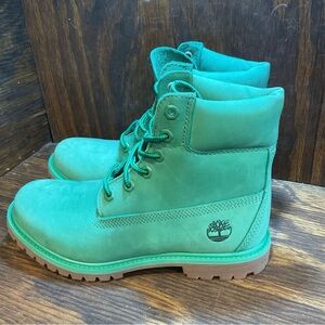 Timberland 50th Anniversary Premium 6-Inch Boots Medium Green Waterproof Sz 8
